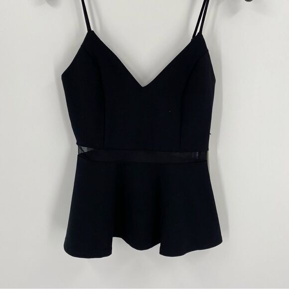 Lulu’s Women’s Keen Interest Black Mesh Peplum Top size S - Picture 2 of 4